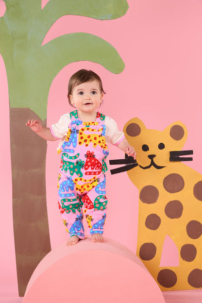 Gorman NZ - Wiskers Baby Frill Overalls - pink
