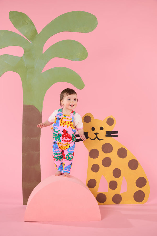 Gorman NZ - Wiskers Baby Frill Overalls - pink