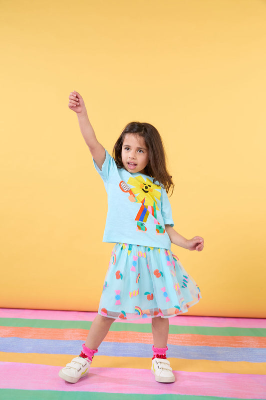 Gorman NZ - Lollies Sequins Kids Skirt - blue