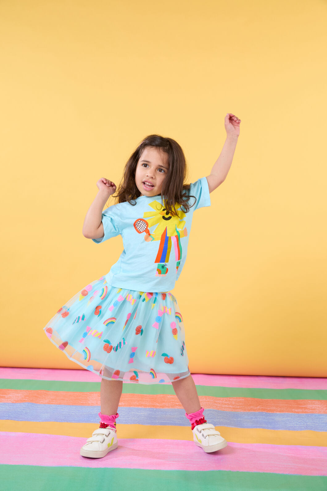 Gorman NZ - Lollies Sequins Kids Skirt - blue