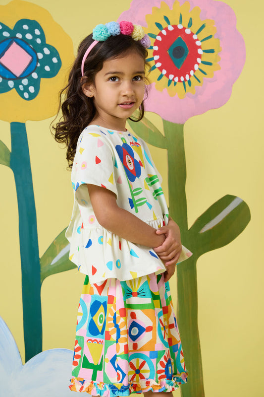 Gorman NZ - Mini Floral Kids Petal Top - multi