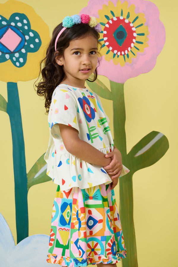 Gorman NZ - Mini Floral Kids Petal Top - multi