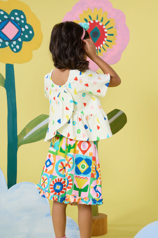 Gorman NZ - Mini Floral Kids Petal Top - multi