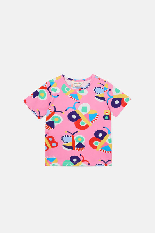 Gorman NZ - Butterfly Kids Ss Tee - pink