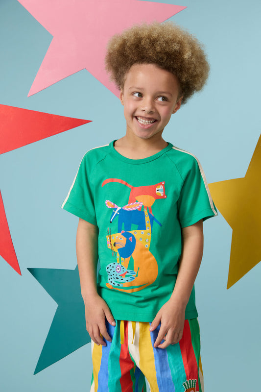 Gorman NZ - Wild Stack Kids Raglan Tee - green