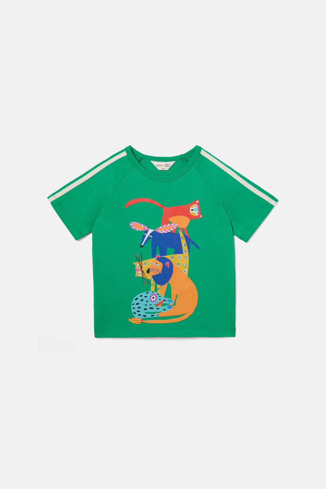 Gorman NZ - Wild Stack Kids Raglan Tee - green