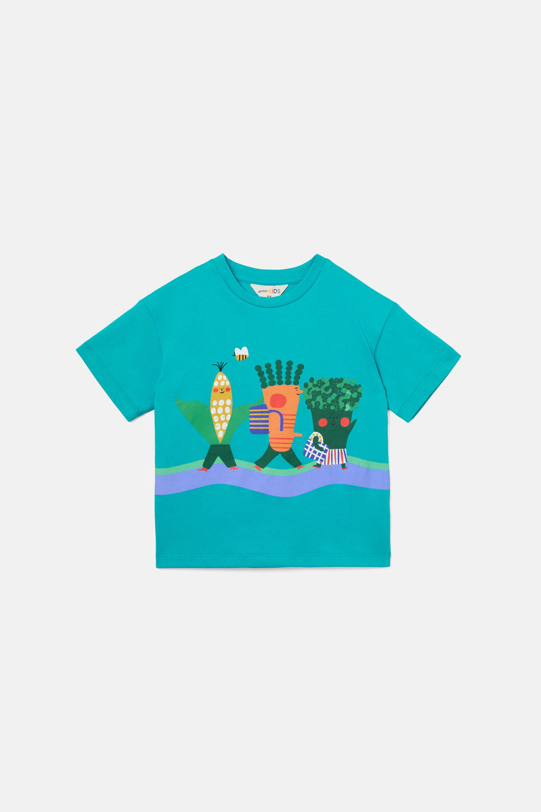 Gorman NZ - Veggie Guys Kids Ss Tee - teal