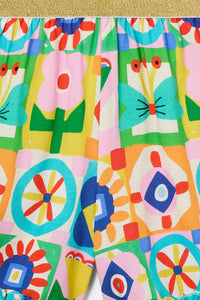 Gorman NZ - Hideout Geo Kids Frill Shorts - multi