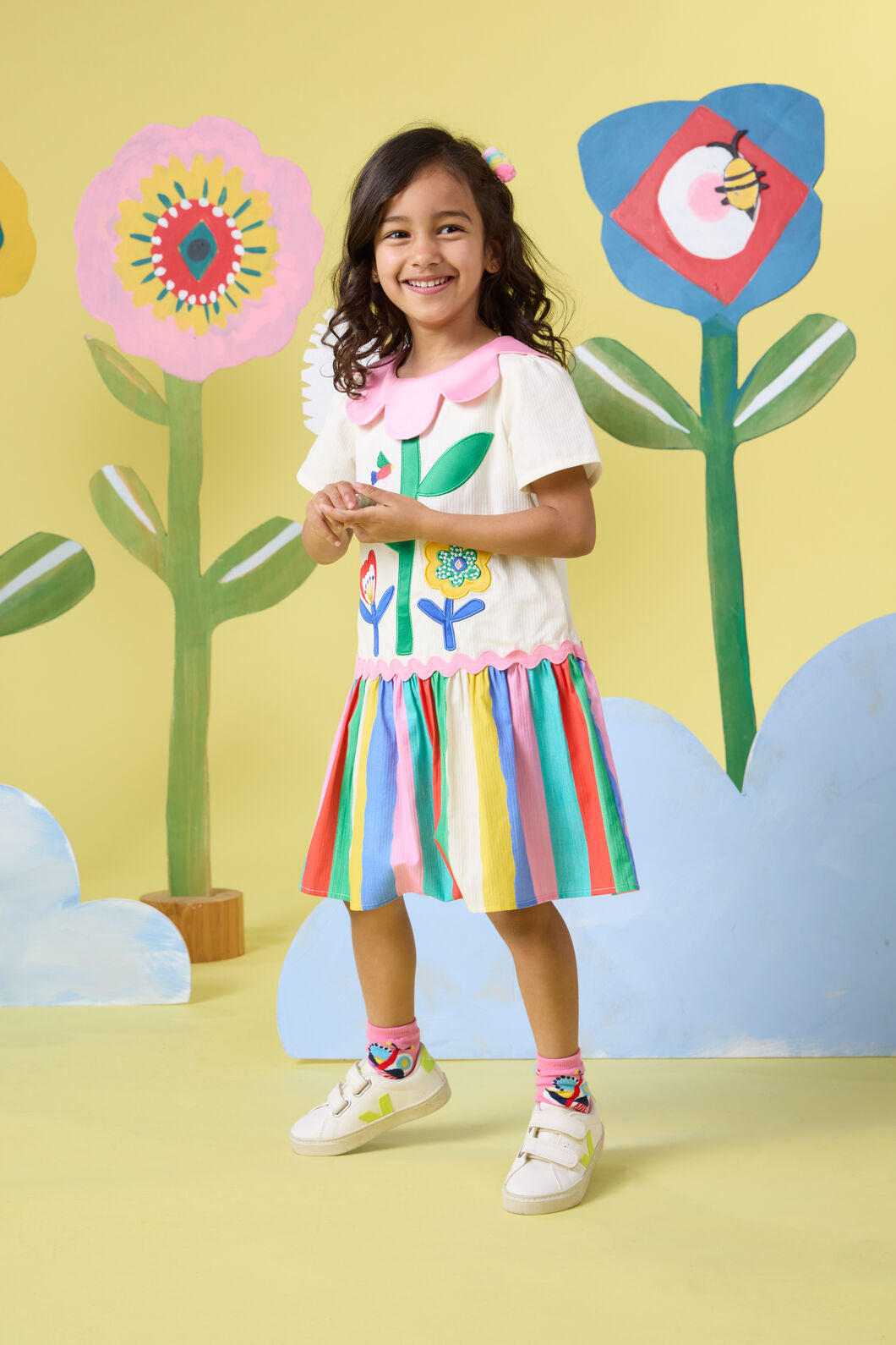 Gorman NZ - Petal Neck Kids Party Dress - multi
