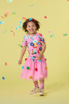 Gorman NZ - Pom Pom Mesh Kids Skirt - pink