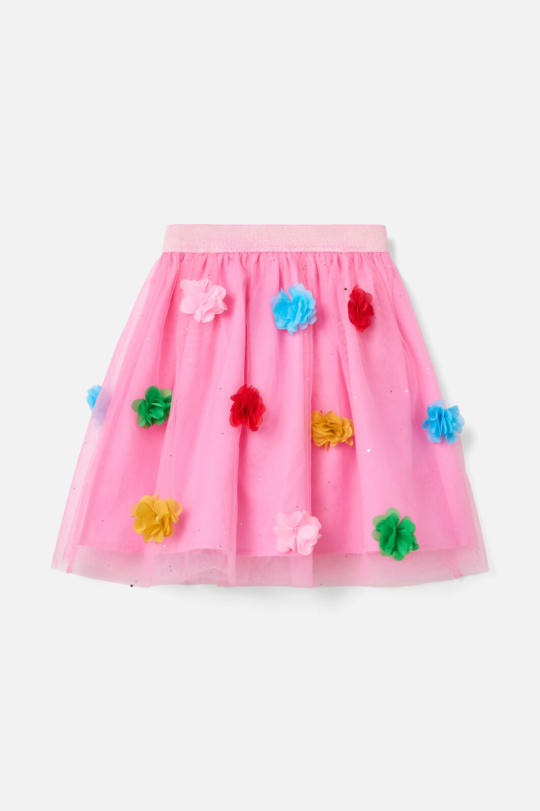 Gorman NZ - Pom Pom Mesh Kids Skirt - pink