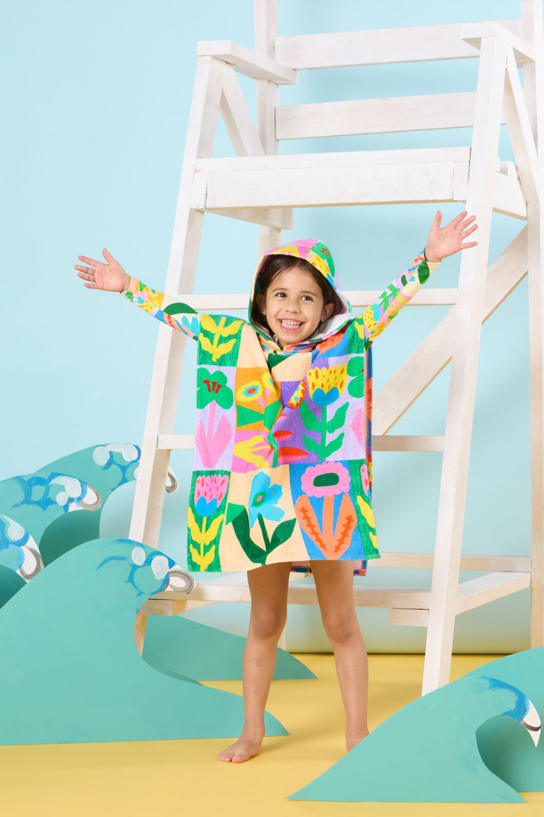 Gorman NZ - Floral Patchy Kids Swim Poncho - multi
