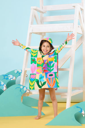 Gorman NZ - Floral Patchy Kids Swim Poncho - multi