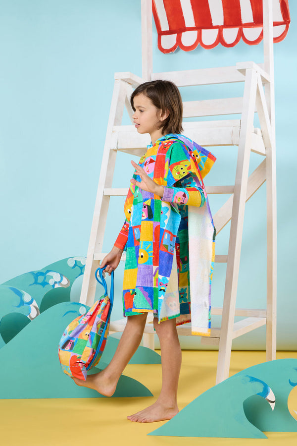 Gorman NZ - Check Mate Kids Swim Poncho - multi