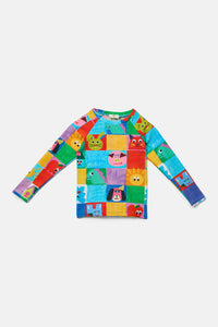 Gorman NZ - Check Mate Kids Swim Top - multi