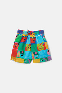 Gorman NZ - Check Mate Kids Board Shorts - multi