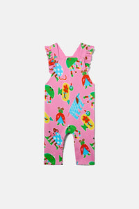 Gorman NZ - Buggy Boo Baby Frill Overalls - pink