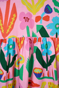 Gorman NZ - Bold Floral Kids Dress - pink