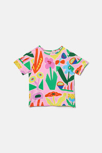Gorman NZ - Bold Floral Kids SS Tee - pink