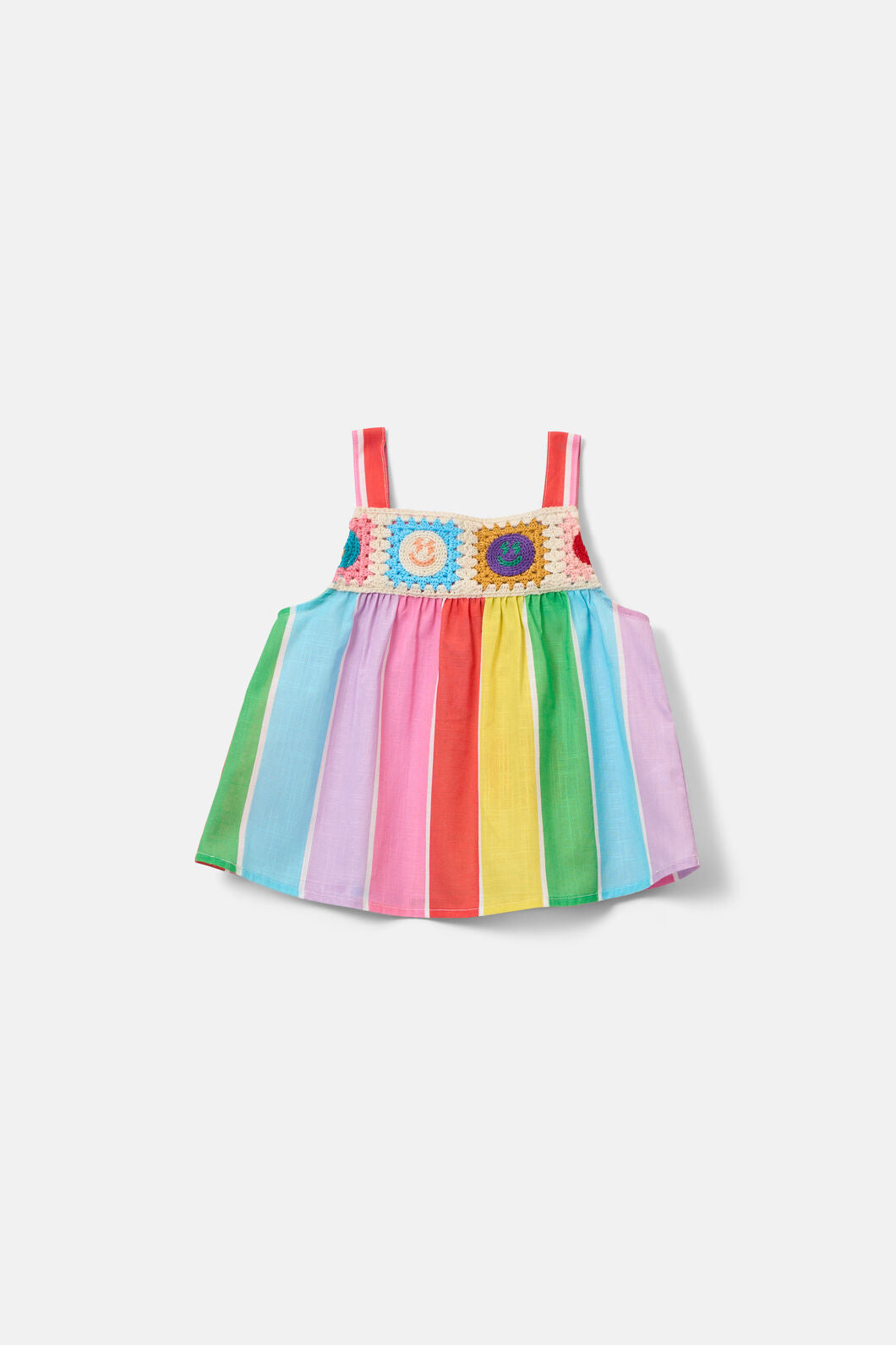 Gorman NZ - Candy Stripe Kids Crochet Top - multi