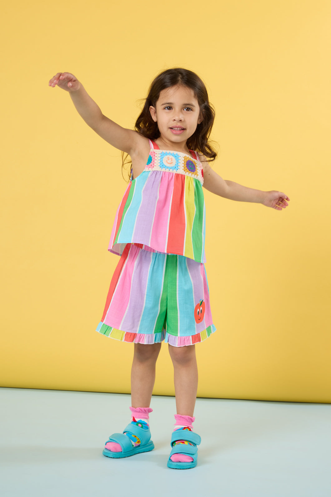 Candy Stripe Kids Frill Shorts
