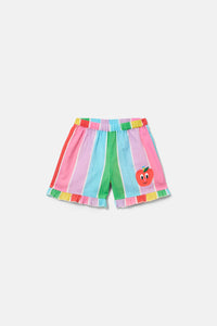 Gorman NZ - Candy Stripe Kids Frill Shorts - multi