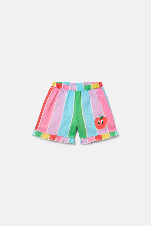 Gorman NZ - Candy Stripe Kids Frill Shorts - multi
