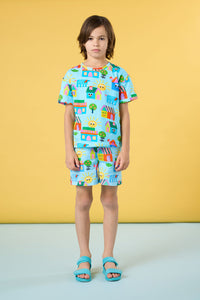 Gorman NZ - Little Huts Kids SS Tee - blue