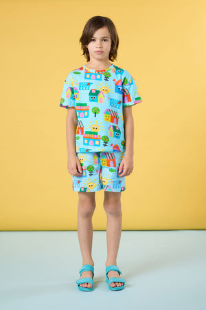 Gorman NZ - Little Huts Kids SS Tee - blue