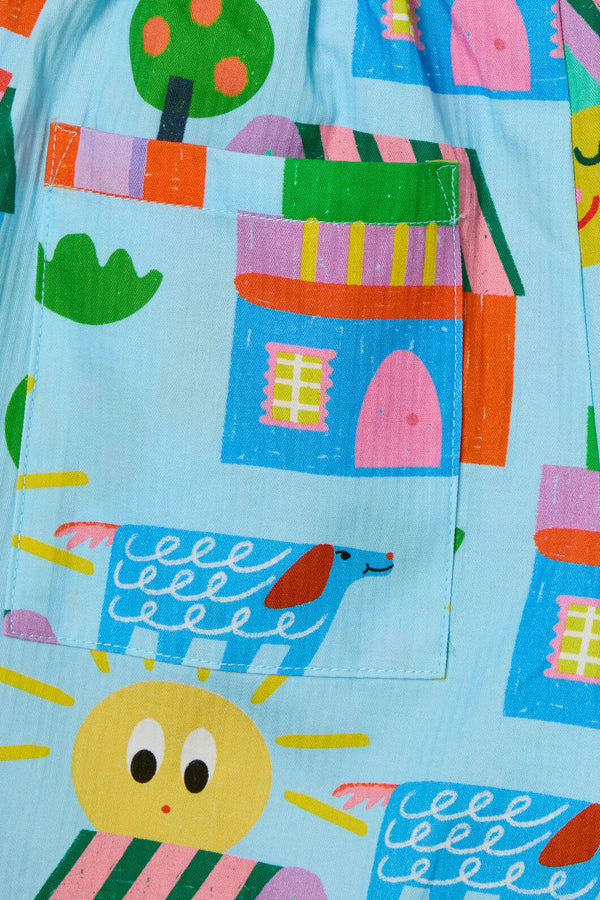 Gorman NZ - Little Huts Kids Shorts - blue