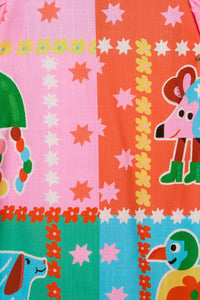 Gorman NZ - Buggy Grid Kids Frill Dress - multi