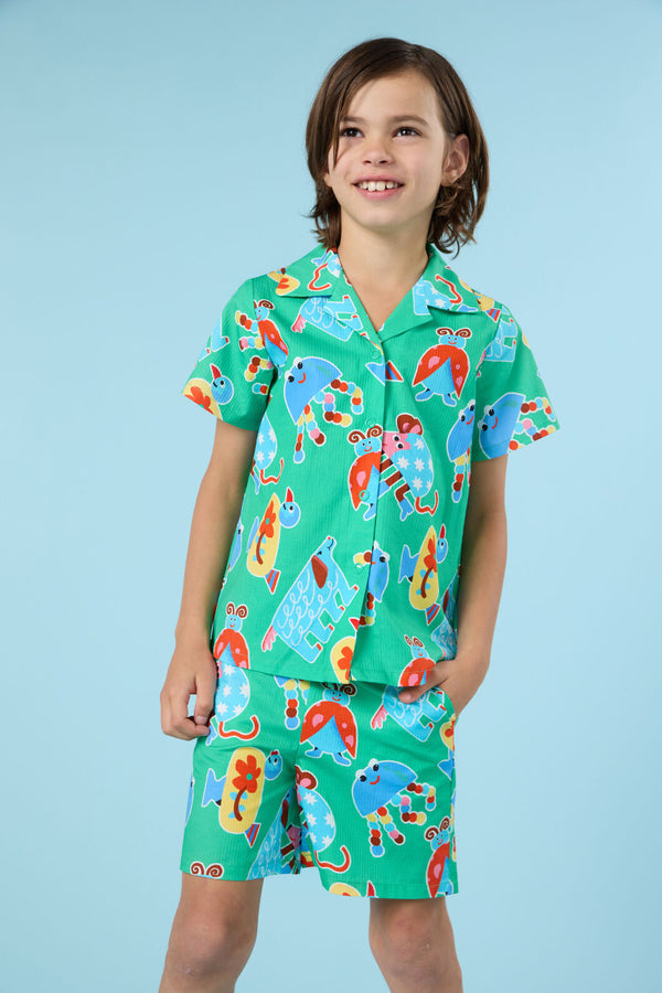Gorman NZ - Buggy Stripe Kids Shirt - green