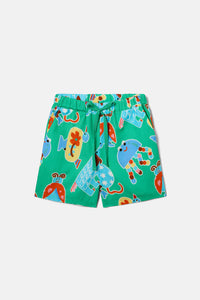 Gorman NZ - Buggy Stripe Kids Shorts - green