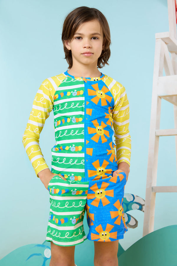 Gorman NZ - Mix Match Kids Swim Zip Top - multi