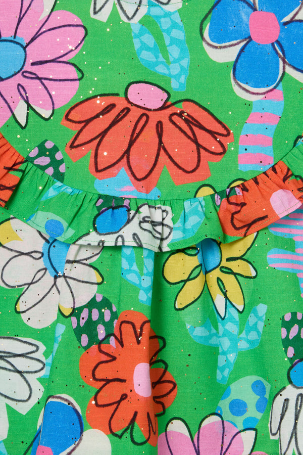 Gorman NZ - Cut Out Floral Kids Top - green