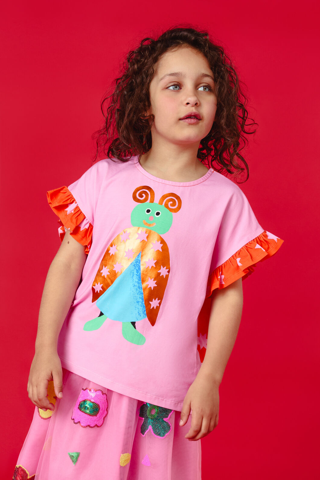 Gorman NZ - Beetle Bug Kids Frill Tee - multi