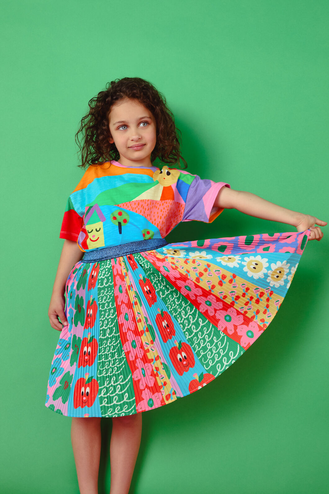 Gorman NZ - Splice Icon Kids Pleat Skirt - multi