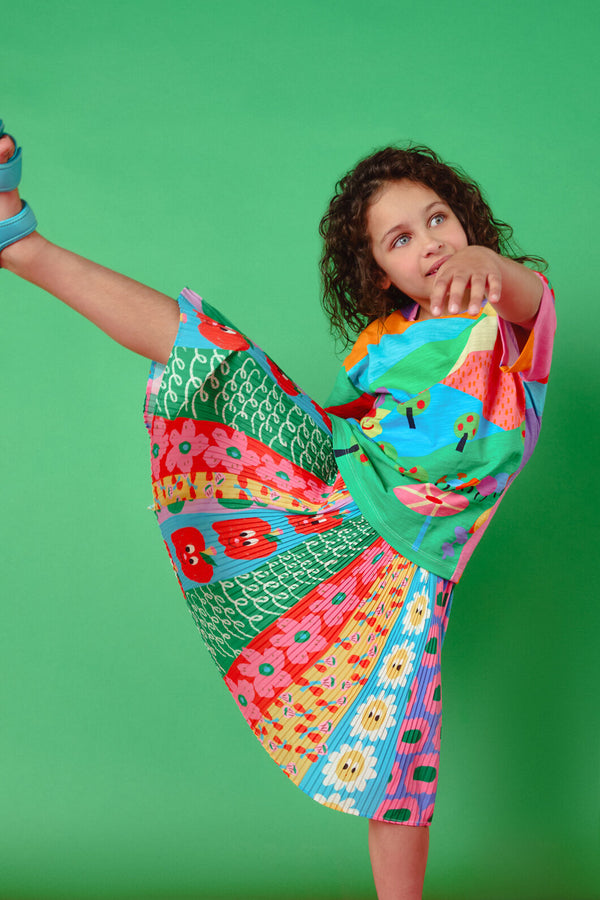 Gorman NZ - Splice Icon Kids Pleat Skirt - multi