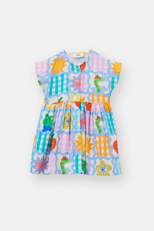 Jumble Check Baby Dress