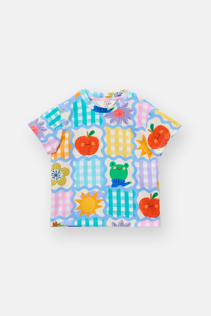 Jumble Check Baby Tee