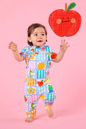 Gorman NZ - Jumble Check Baby Overalls - multi