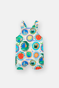 Gorman NZ - Animal Stamp Baby Overalls - cream