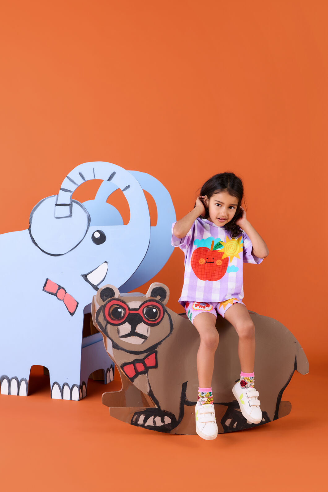 Gorman NZ - Apple Check Kids SS Tee - lilac