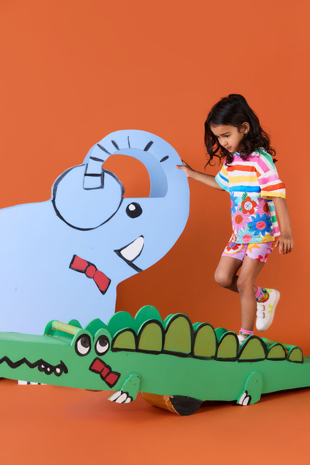 Gorman NZ - Floral Stripe Kids SS Tee - multi