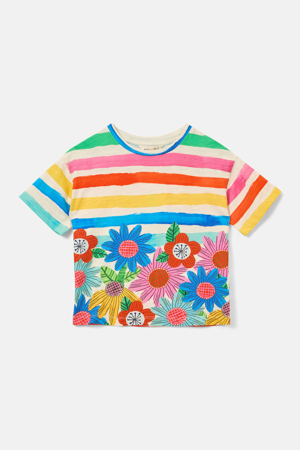 Gorman NZ - Floral Stripe Kids SS Tee - multi