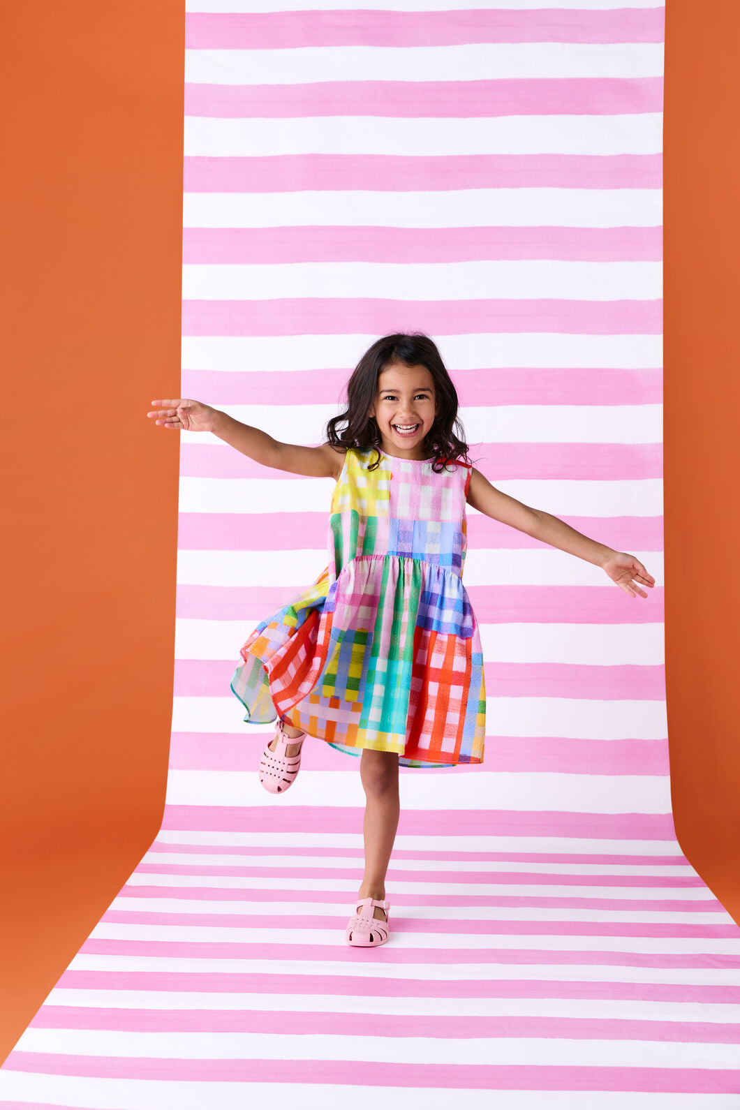 Gorman NZ - Vichy Check Kids Tulip Dress - multi