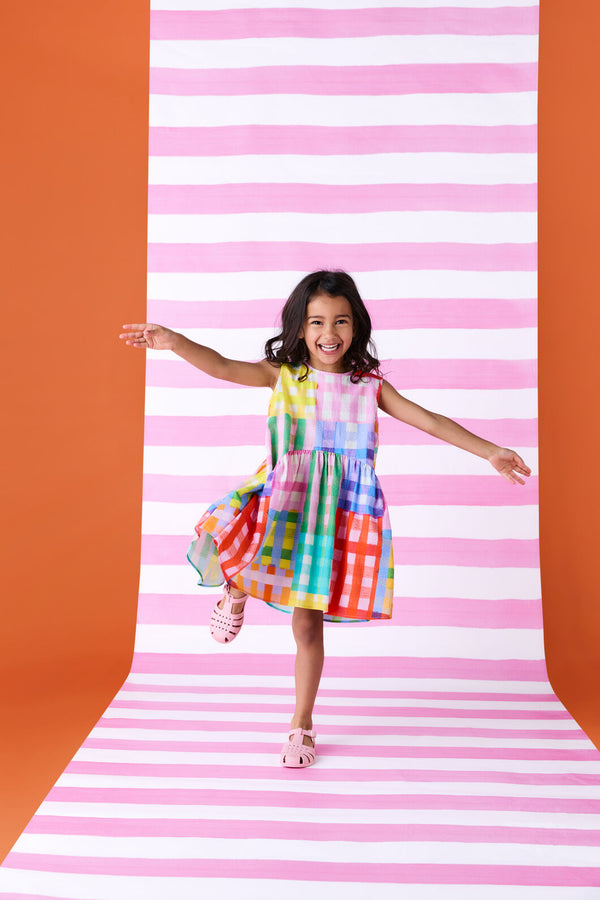 Gorman NZ - Vichy Check Kids Tulip Dress - multi