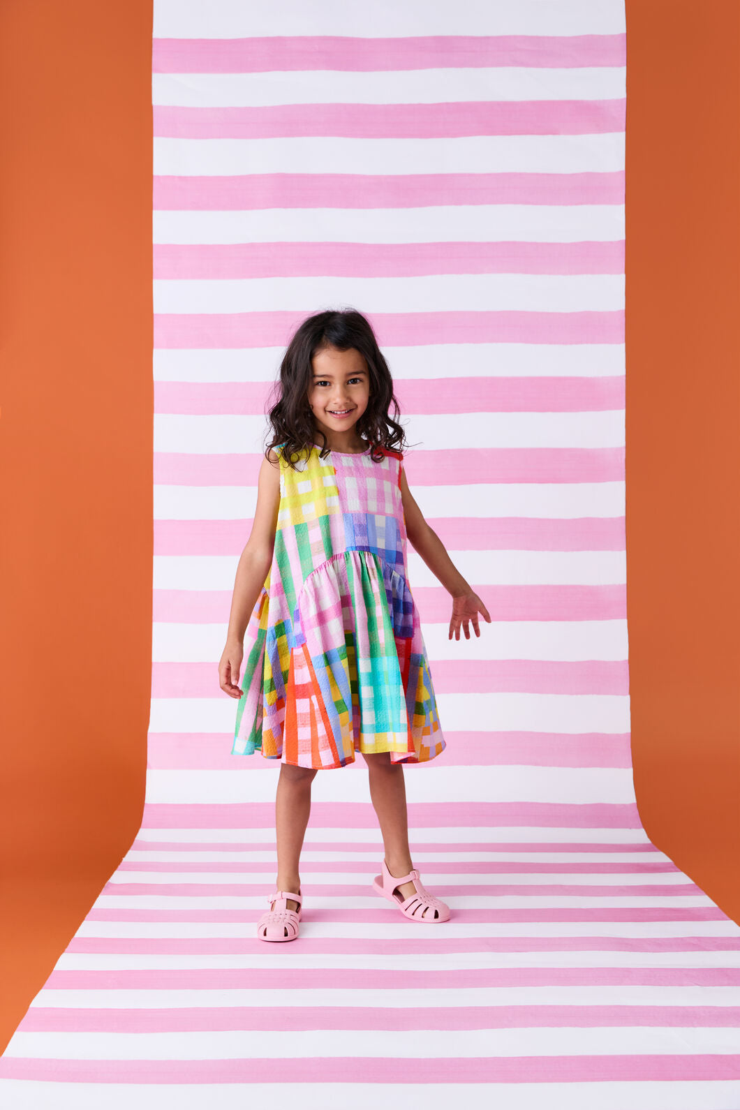 Gorman NZ - Vichy Check Kids Tulip Dress - multi