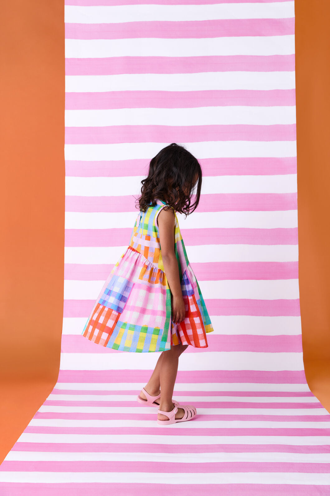 Gorman NZ - Vichy Check Kids Tulip Dress - multi