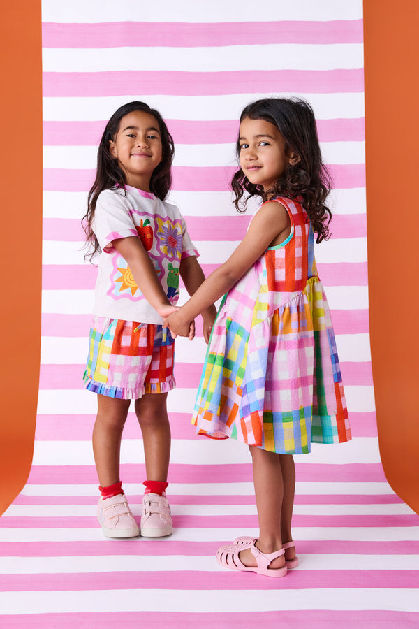 Gorman NZ - Vichy Check Kids Tulip Dress - multi